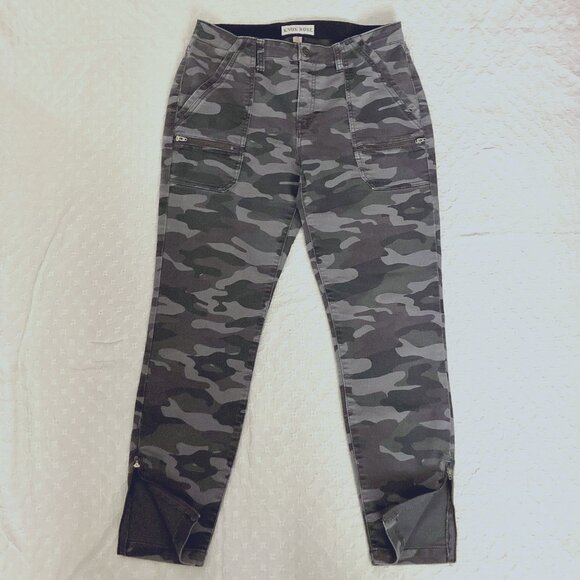 Excellent Condition, SZ 10, GRAY Camo, Ankle Zip Pants - Picture 2 of 3